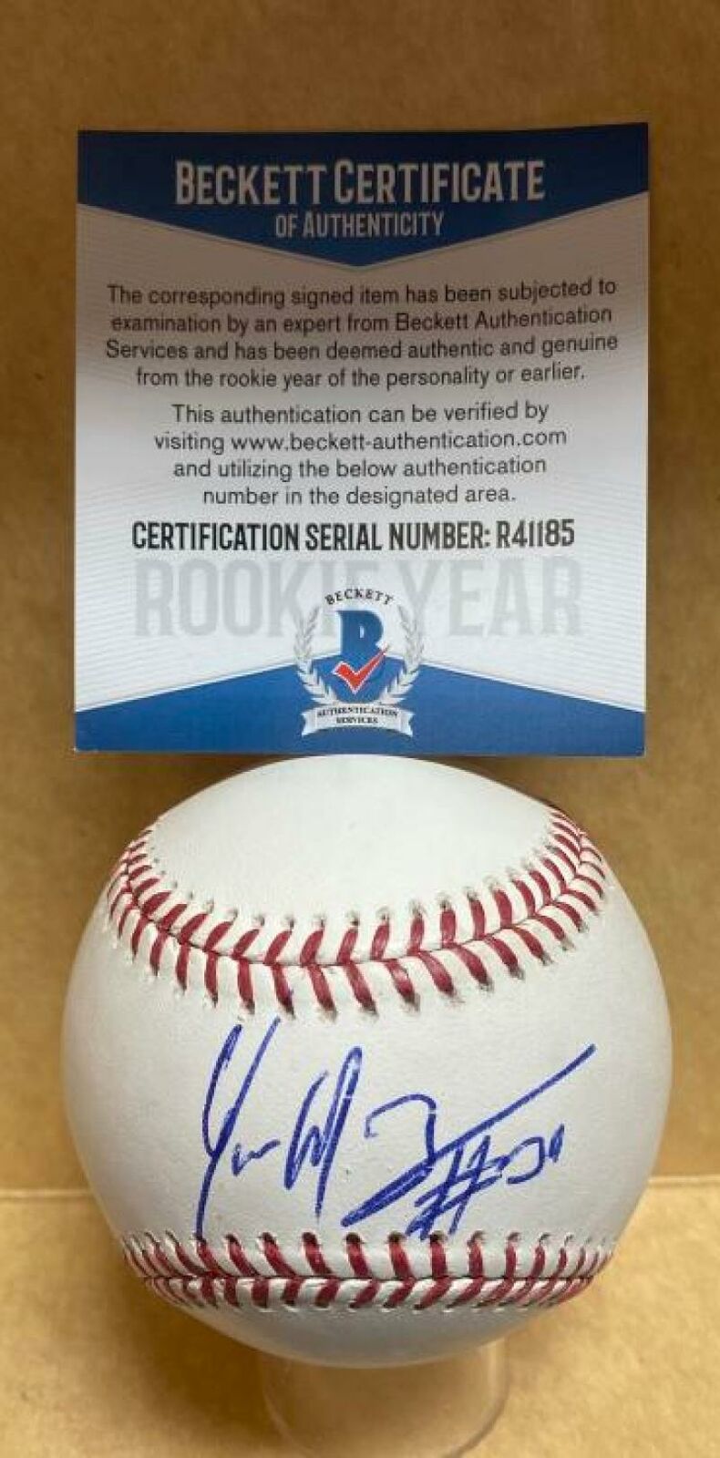 Yairo Munoz St. Louis Cardinals Rookie Year Signed M.l. Baseball Beckett R41185