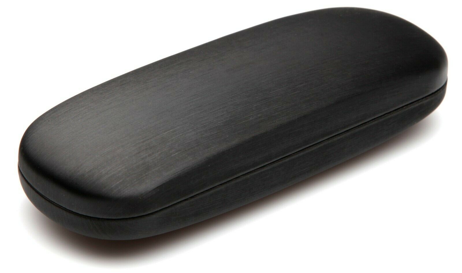 New Clam Shell Hard Eyeglasses Glasses Case Black W/ Microfiber Cleaning Cloth
