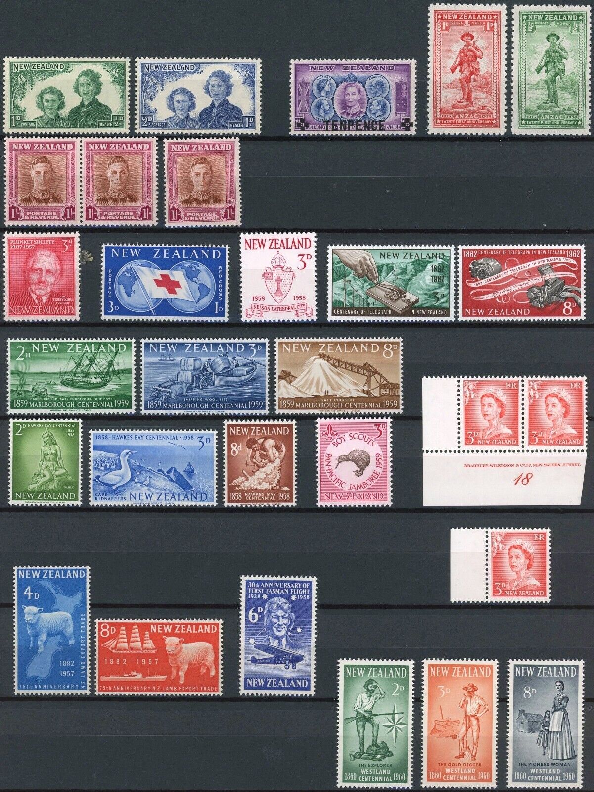 New Zealand, Sg810b (listed Flaw) And Several Other Mnh Sets
