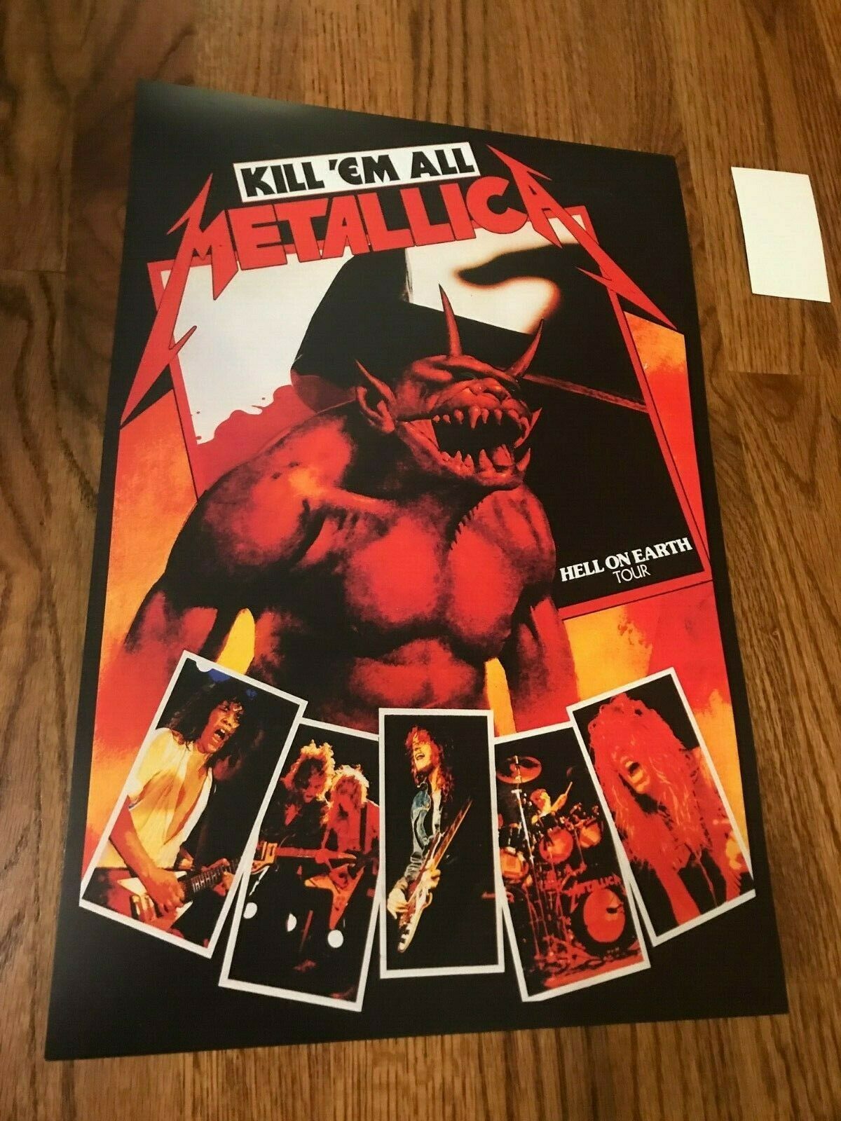 Metallica Kill Em All Hell On Earth Tour Cardstock Poster 12" X 18"