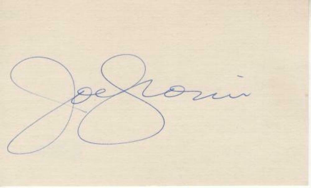 Joe Cronin Red Sox Signed 3x5 Index Card Beckett G62315
