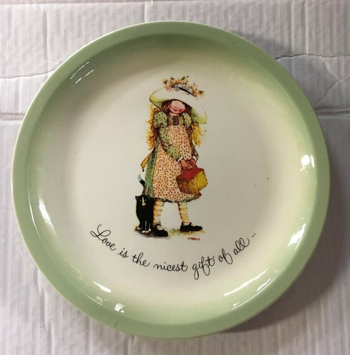 Hollie Hobbie Plate Cat Love Is Nicest Gift Of All Pre Owned
