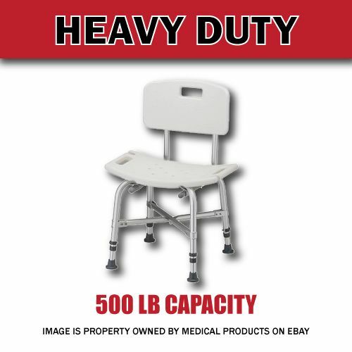 Extra Wide Heavy Duty Bariatric Bath Bench Shower Tub Chair Seat With Back