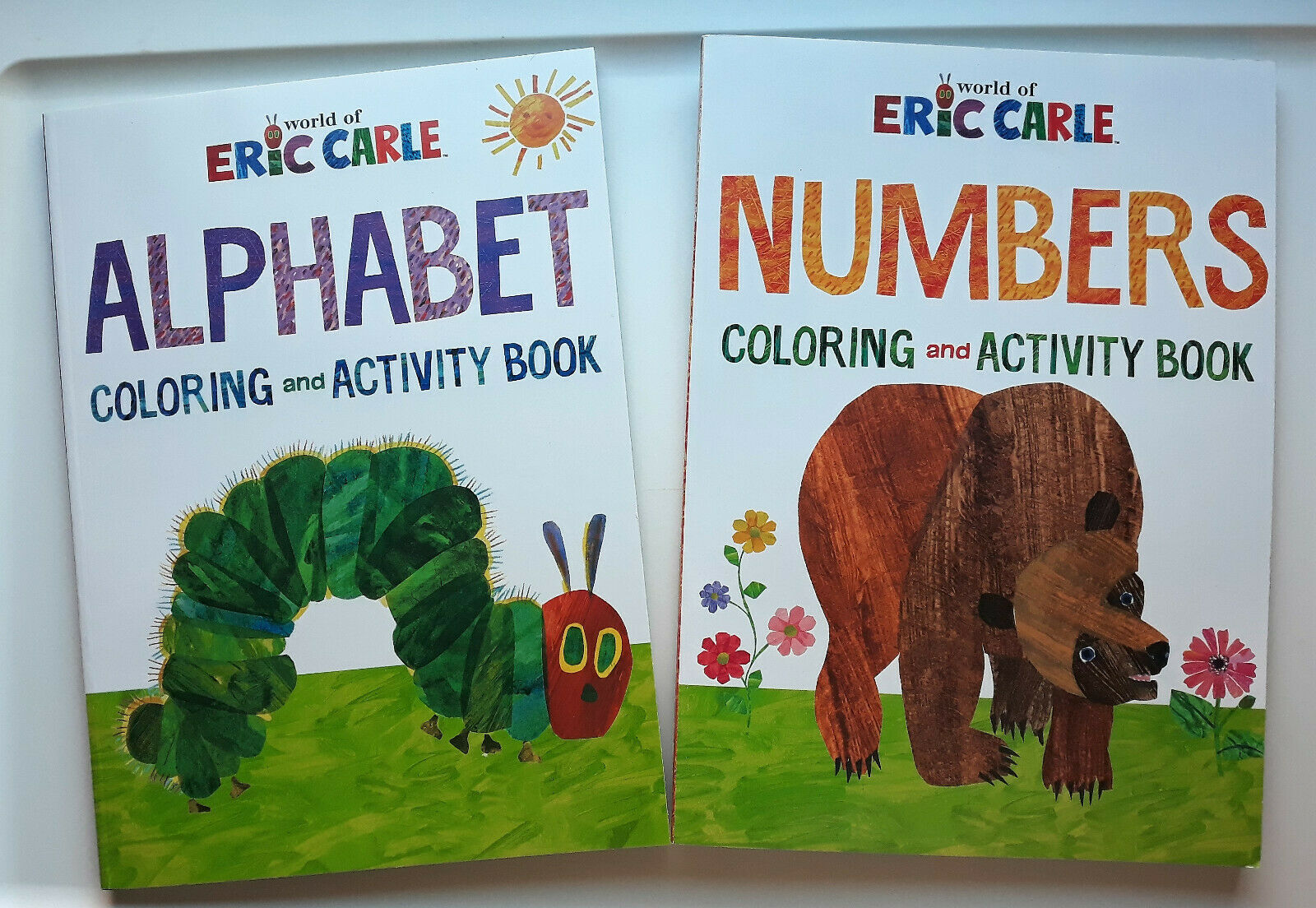 World Of Eric Carle Alphabet & Numbers Coloring Book Activity Books Set Of 2 New