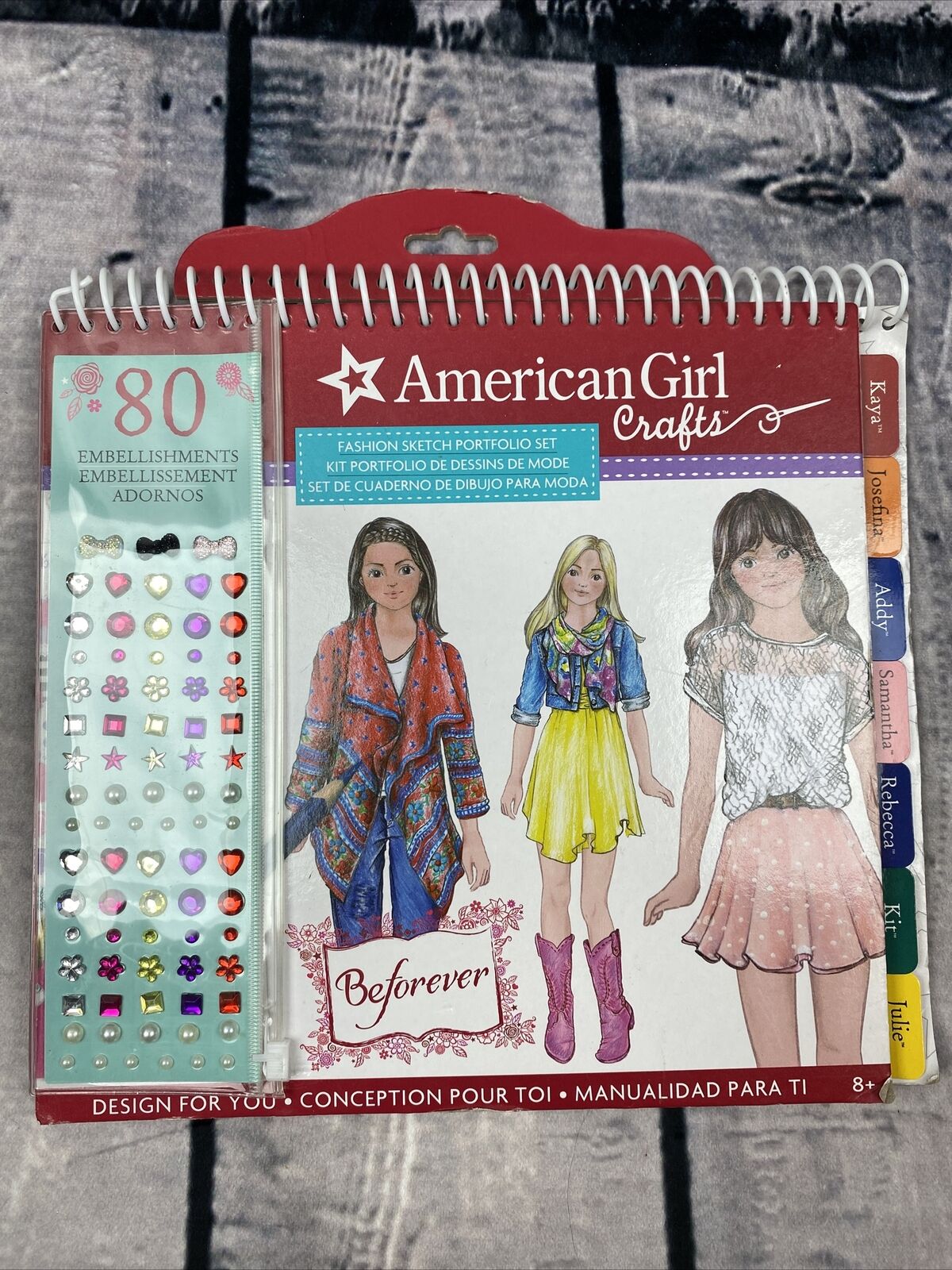 American Girl Crafts Book Fashion Sketch Portfolio Set Age 8+ (h30)
