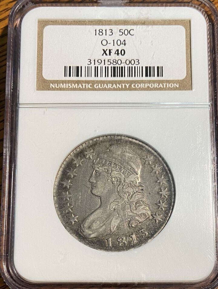1813 Capped Bust Half Dollar - Ngc Xf40 O-104 - Free Shipping