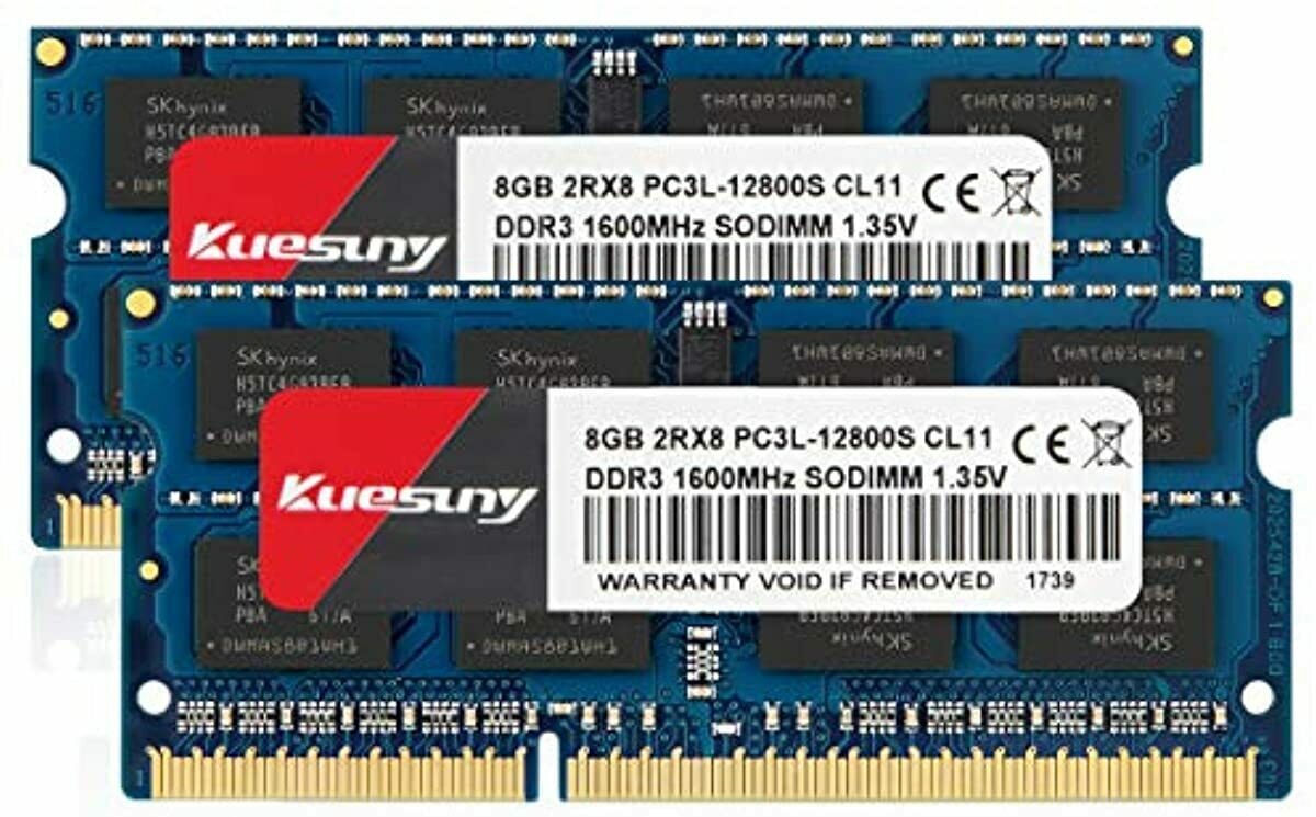 Kuesuny 16gb Kit (8gbx2) Ddr3l-1600 Sodimm Ram, Pc3l-12800/pc3l-12800s Memory