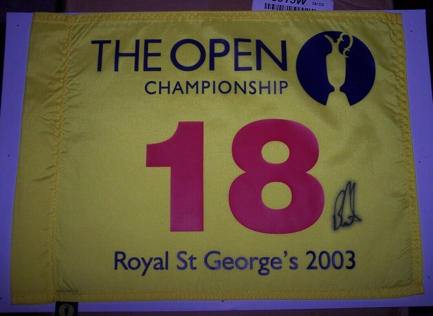 Ben Curtis (winner) Royal St Georges 2003 Signed Pin Flag