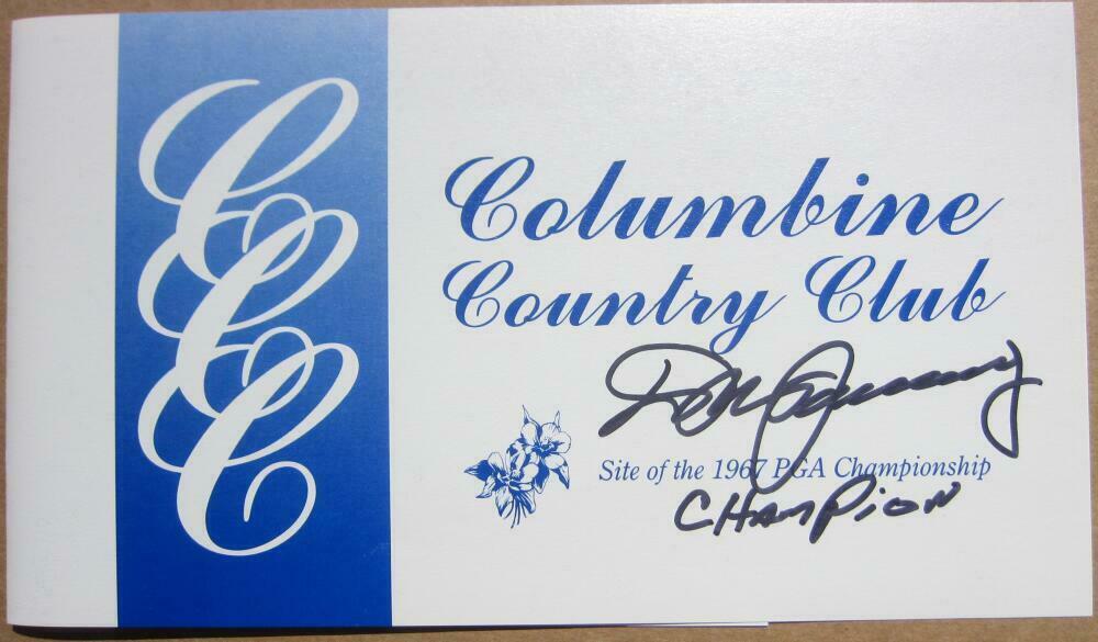 Don January Signed Columbine Country Club Scorecard Psa/dna 1967 Pga Champ Auto