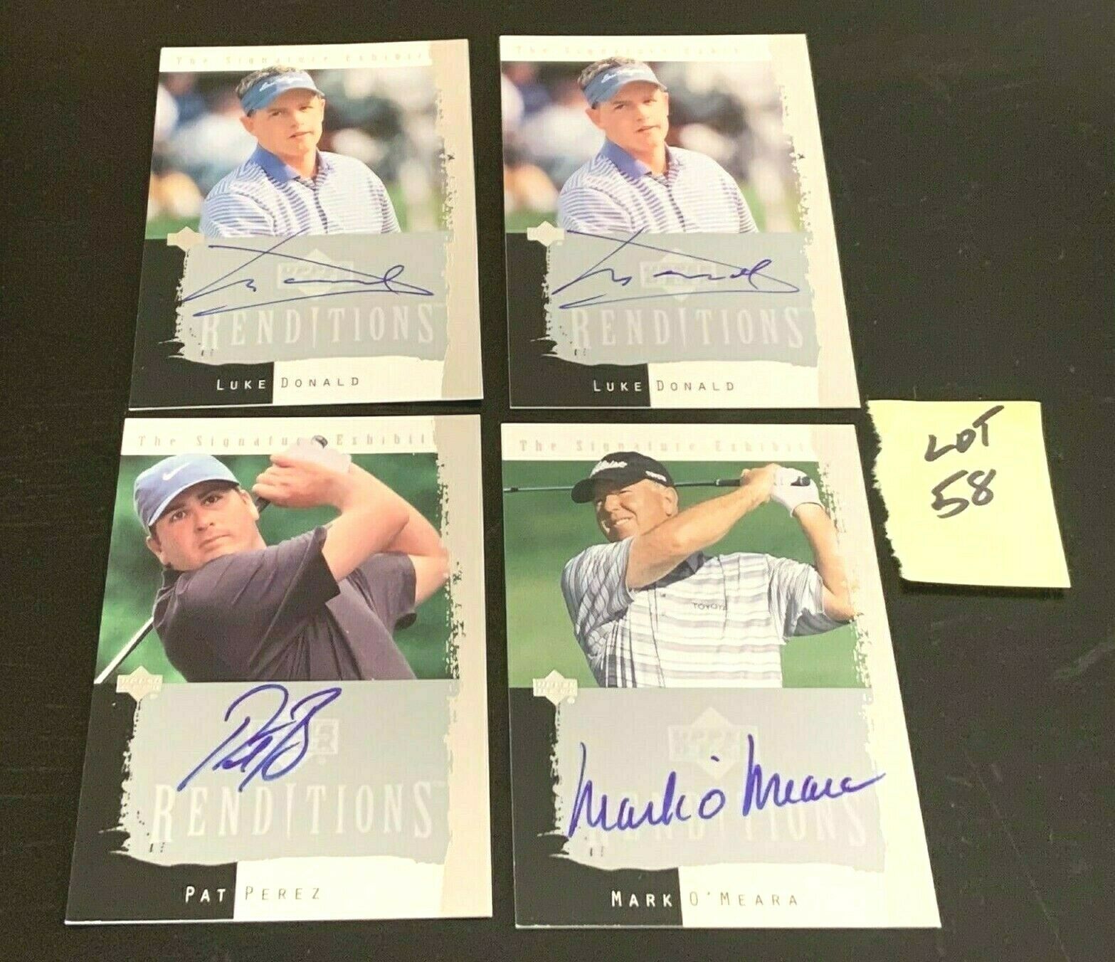 Lot Of 4 Golf Pga  3 Rookie Autographs. 2 Luke Donnald Pat Perez Mark O'meara